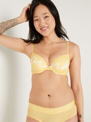 Victoria's Secret PINK Pale Banana Logo Smooth Push Up T-Shirt Bra - Image 1 of 5