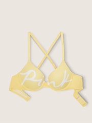 Victoria's Secret PINK Pale Banana Logo Smooth Push Up T-Shirt Bra - Image 4 of 5