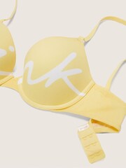 Victoria's Secret PINK Pale Banana Logo Smooth Push Up T-Shirt Bra - Image 5 of 5