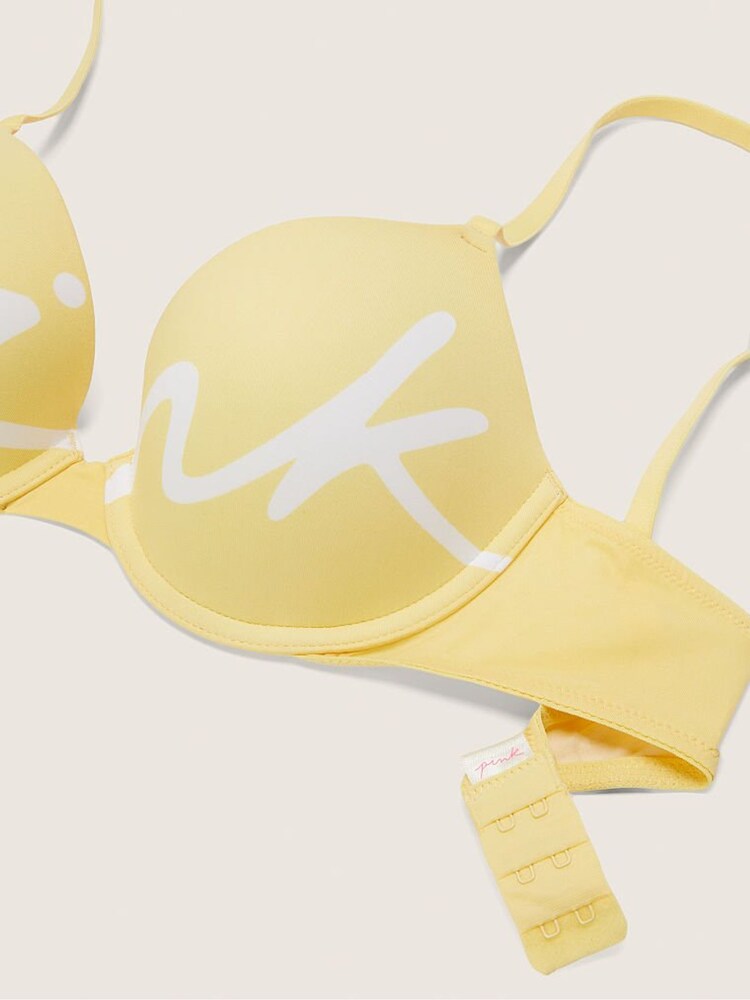 Victoria's Secret PINK Pale Banana Logo Smooth Push Up T-Shirt Bra - Image 5 of 5