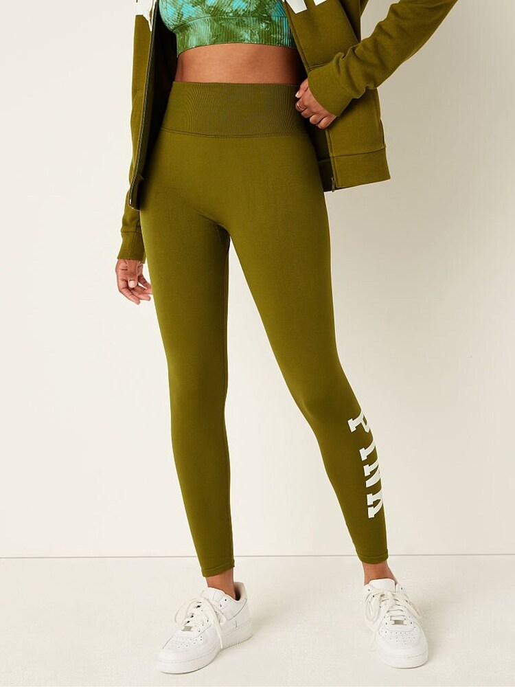 Victoria's Secret PINK Hazel Green Seamless High Waist Full Length Legging - Image 1 of 4