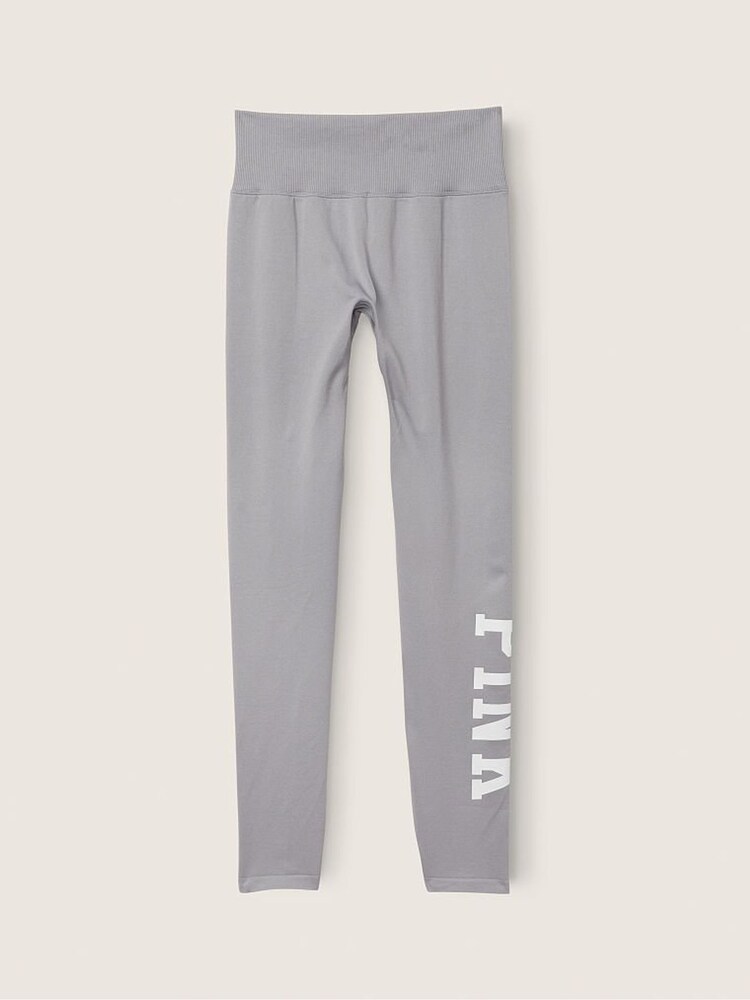 Victoria's Secret PINK Oasis Grey Seamless High Waist Full Length Legging - Image 4 of 4 Victoria's Secret PINK Oasis Grey Seamless High Waist Full Length Legging - Image 4 of 4