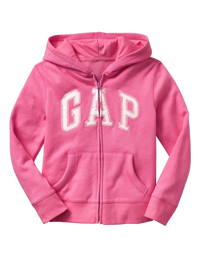 Gap Pink Logo Zip Through Hoodie (4-13yrs) - Image 4 of 4 Gap Pink Logo Zip Through Hoodie (4-13yrs) - Image 4 of 4
