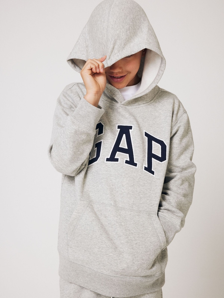 Grijs - Gap Logo Hoodie (4-13yrs) - Image 5 of 6