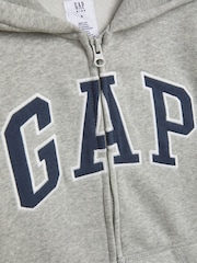 Серый - Худи на молнии с логотипом Gap (4-13лет) - Image 3 of 3