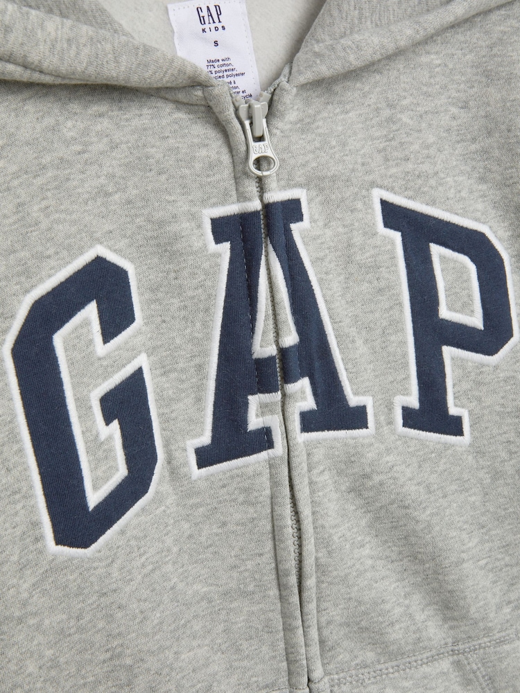 Серый - Худи на молнии с логотипом Gap (4-13лет) - Image 3 of 3