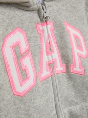 Серый/розовый - Худи на молнии с логотипом Gap (4-13лет) - Image 3 of 3