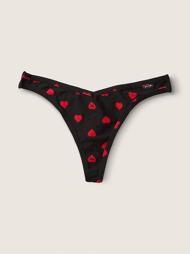 Victoria's Secret PINK Cotton Thong - Image 1 of 2 Victoria's Secret PINK Cotton Thong - Image 1 of 2