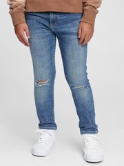 Gap Light Wash Blue Distressed Stretch Skinny Washwell Jeans (4-16yrs) - Image 1 of 6