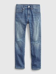 Gap Light Wash Blue Distressed Stretch Skinny Washwell Jeans (4-16yrs) - Image 2 of 6