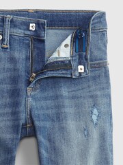 Gap Light Wash Blue Distressed Stretch Skinny Washwell Jeans (4-16yrs) - Image 4 of 6