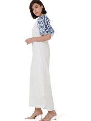 leem Blue Broderie Anglaise Balloon Sleeve Dress - Image 2 of 5