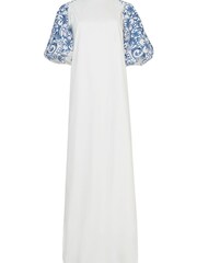 leem Blue Broderie Anglaise Balloon Sleeve Dress - Image 5 of 5