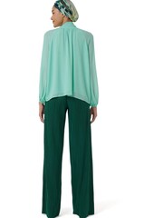 leem Blue Neck Tie Blouse - Image 3 of 5