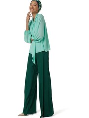 leem Blue Neck Tie Blouse - Image 4 of 5