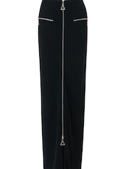 leem Black Front Zips Knit Skirt - Image 5 of 5