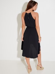 Pour Moi Black Gold Chain High Neck Beach Dress - Image 2 of 4