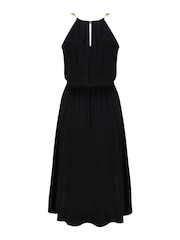 Pour Moi Black Gold Chain High Neck Beach Dress - Image 3 of 4