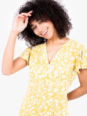 Brakeburn Yellow Ayla Wrap Dress - Image 4 of 4