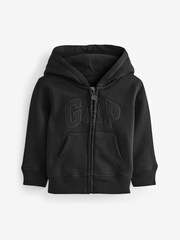Gap Black Logo Zip Up Hoodie (Newborn - 5yrs) - Image 1 of 3