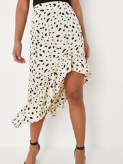 Missguided White Ruffle Side Midi Skirt - Image 2 of 4
