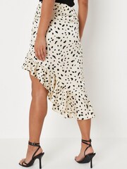 Missguided White Ruffle Side Midi Skirt - Image 4 of 4