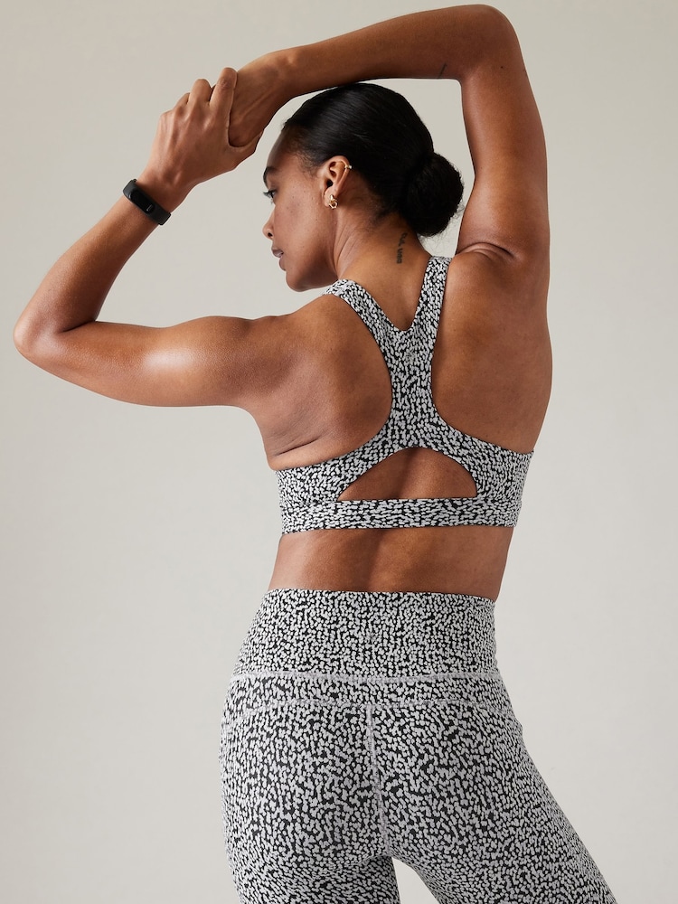 Athleta Black/White D-DD Cup Ultimate Medium Impact Sports Bra - Image 2 of 5