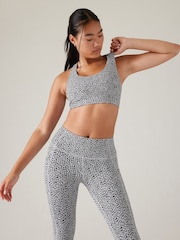 Athleta Black/White A-C Cup Ultimate Medium Impact Sports Bra - Image 1 of 3