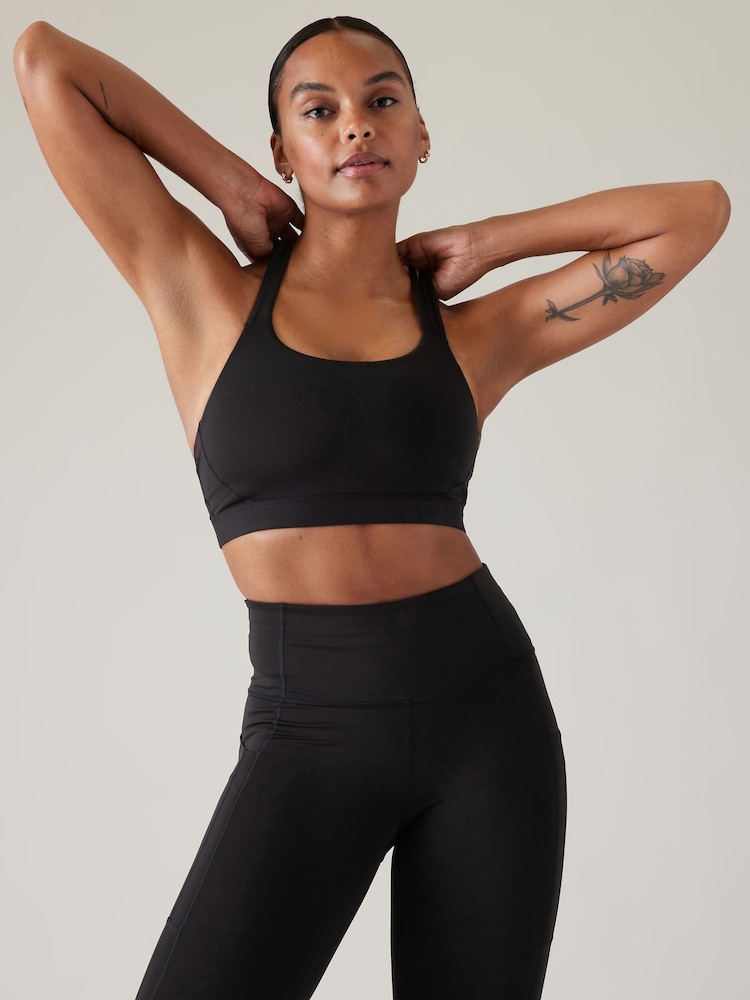 Athleta Black Train Free Medium Impact Sports Bra - Image 1 of 3