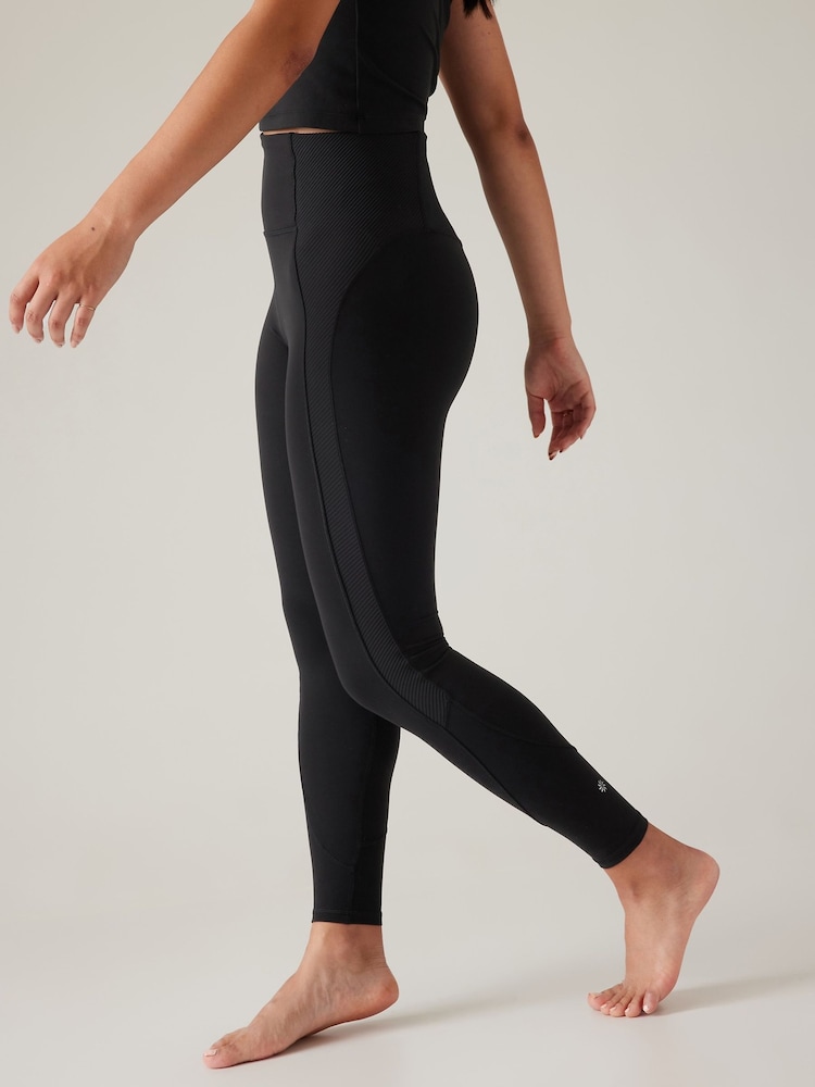 Athleta Black Elation Rib Mix Leggings - Image 2 of 5