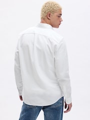 Белый - Gap Regular Fit Long Sleeve Oxford Shirt - Изображение 2 из 4