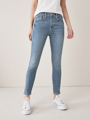 Gap Light Indigo Blue High Waisted Stretch True Skinny Jeans - Image 1 of 6
