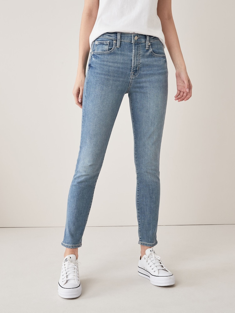 Gap Light Indigo Blue High Waisted Stretch True Skinny Jeans - Image 1 of 6