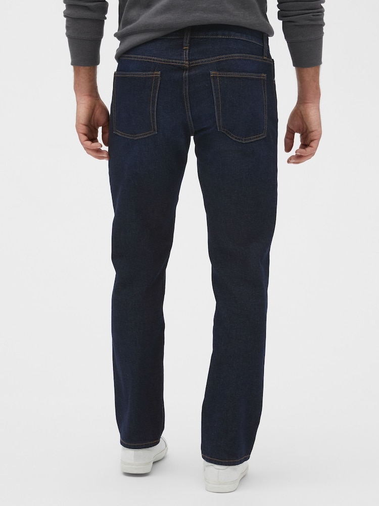 Gap Dark Wash Blue Straight Fit Stretch Jeans - Image 4 of 4