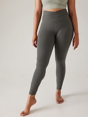 Athleta Grey Salutation Stash Wrap Leggings - Image 1 of 6