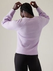 Athleta Purple Layover V-Neck Jumper - Image 2 of 5