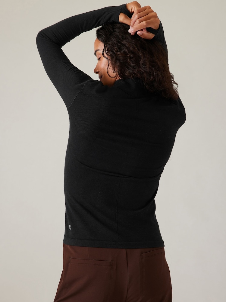 Athleta Black Ascent Seamless Turtleneck T-Shirt - Image 2 of 5