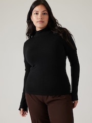 Athleta Black Ascent Seamless Turtleneck T-Shirt - Image 4 of 5