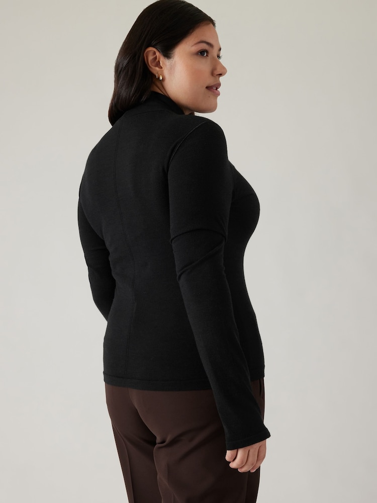 Athleta Black Ascent Seamless Turtleneck T-Shirt - Image 5 of 5