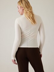 Athleta White Ascent Seamless Turtleneck T-Shirt - Image 5 of 9