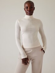 Athleta White Ascent Seamless Turtleneck T-Shirt - Image 6 of 9