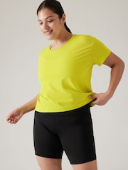Athleta Yellow Ether Seamless Mesh T-Shirt - Image 1 of 6