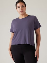 Athleta Purple Ether Seamless Mesh T-Shirt - Image 3 of 6