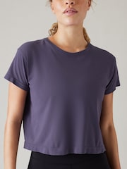 Athleta Purple Ether Seamless Mesh T-Shirt - Image 6 of 6