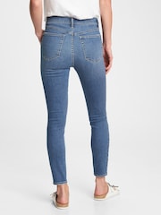 Gap Mid Indigo Blue High Waisted Classic Stretch True Skinny Jeans - Image 2 of 5