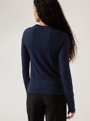Athleta Navy Blue Ascent Seamless Top - Image 2 of 9