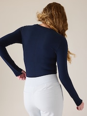 Athleta Navy Blue Ascent Seamless Top - Image 5 of 9