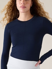 Athleta Navy Blue Ascent Seamless Top - Image 7 of 9