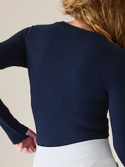 Athleta Navy Blue Ascent Seamless Top - Image 8 of 9