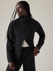 Athleta Black Stride Two Way Zip Through Jacket - Image 3 of 5
